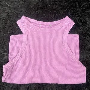 purple crop top